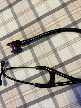 Black Stethoscope with Iridescent Chestpiece